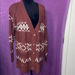 BloomChic Patterned Cardigan